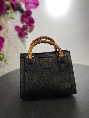 Cross Body Tote- Black *Real Leather