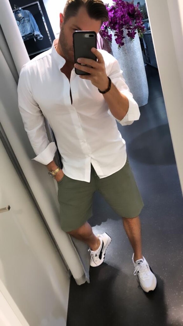 Paris Viscose/Linen Shorts- Olive X26132