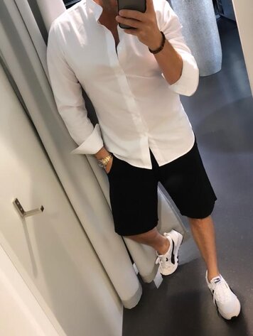 Paris Linen Shorts- Black  X26132