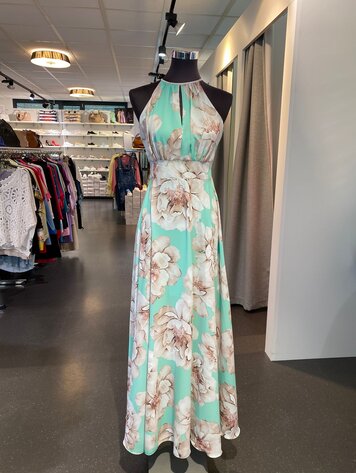 Italy Abito Lungo stampa Floreale-Mint