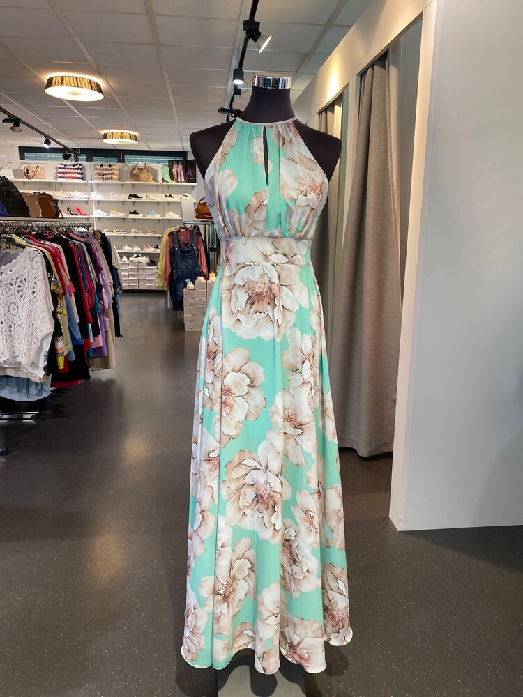 Italy Abito Lungo stampa Floreale-Mint