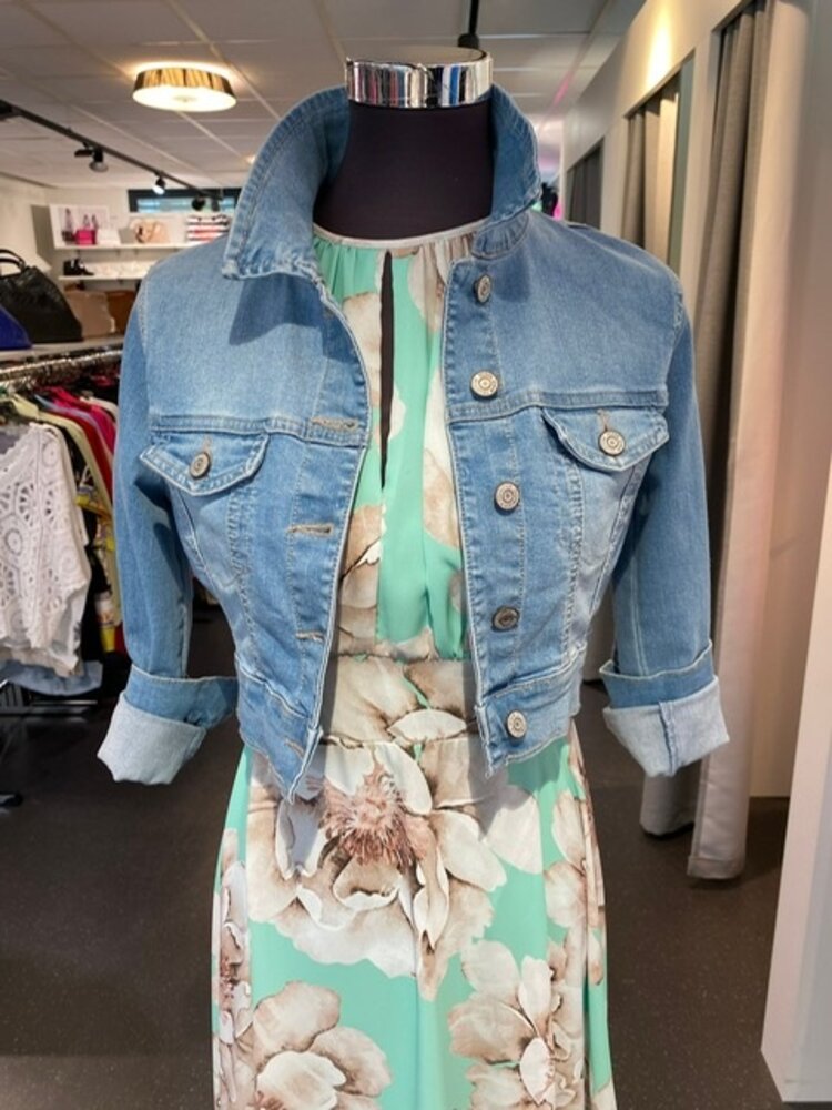 Italy Abito Lungo stampa Floreale-Mint