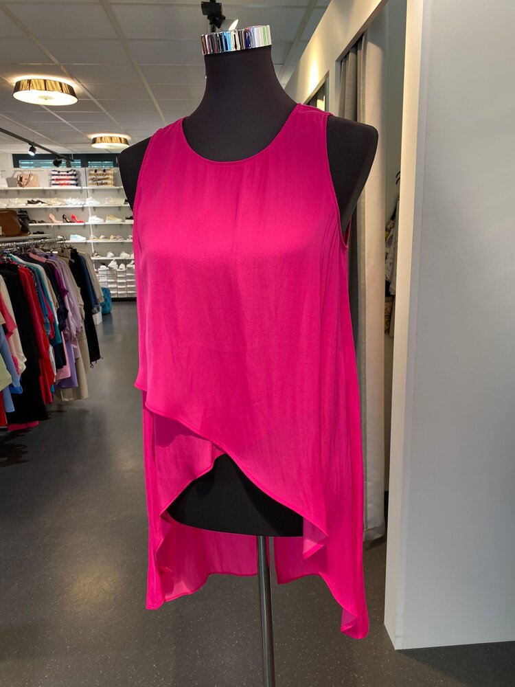 USA Asymmetrical Top- Fuschsia