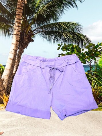 Paris Stretch Lilac Shorts *ONE SIZE