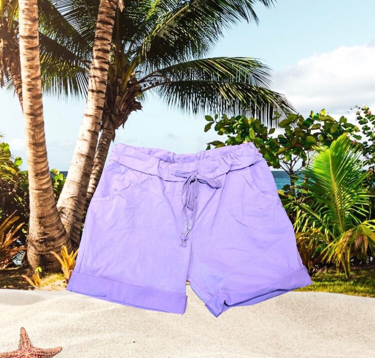 Paris Stretch Lilac Shorts *ONE SIZE
