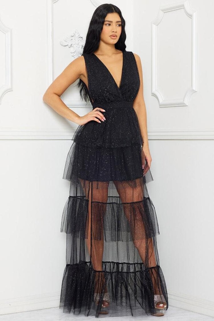 Symphony Dress- Black LDM-9011SP