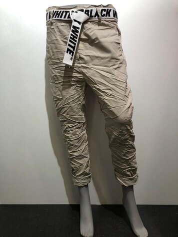 Paris Joggers w/belt -Beige*ONE SIZE