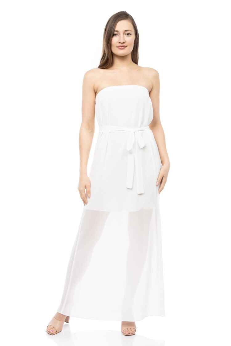 USA Strapless Maxi Dress ED118815 -Off White