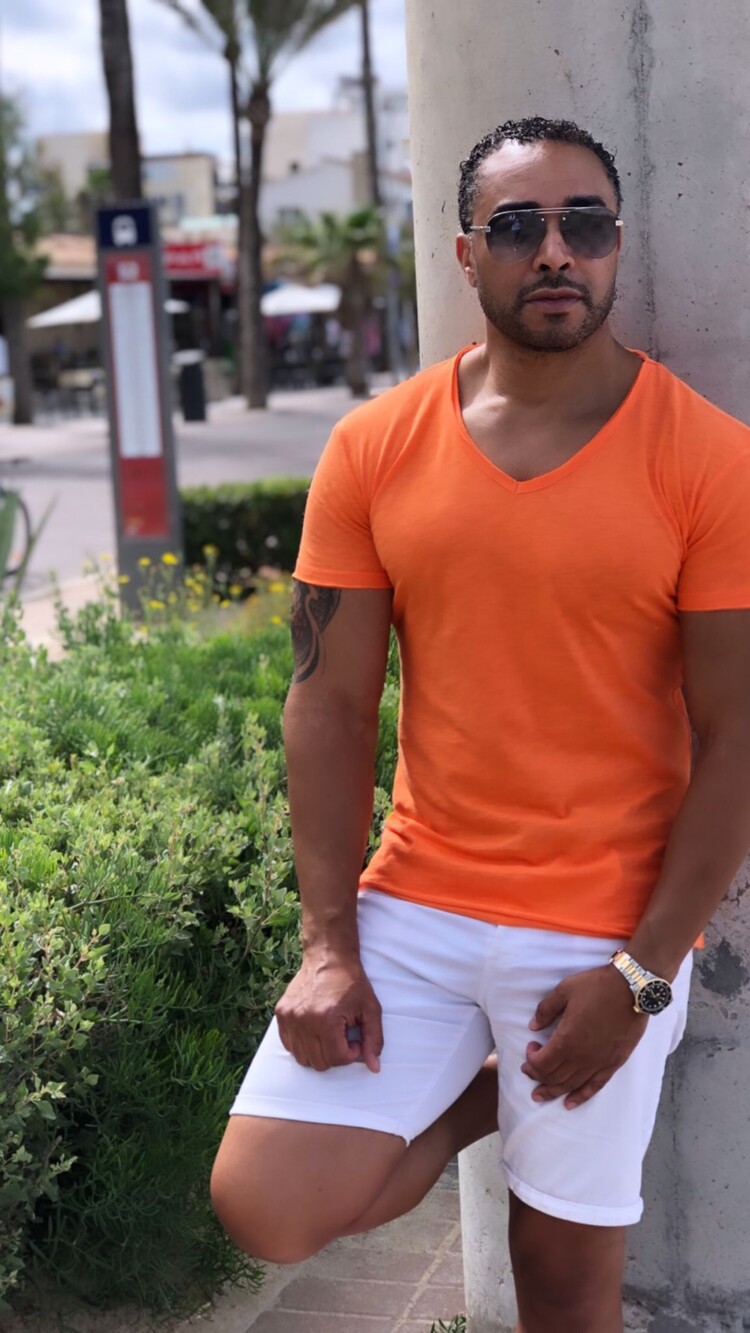 Robeaux Robeaux V Neck T Shirt- #36 Red Orange