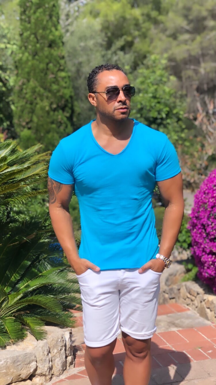 Robeaux Robeaux V- Neck T Shirt - #62 Electric Blue