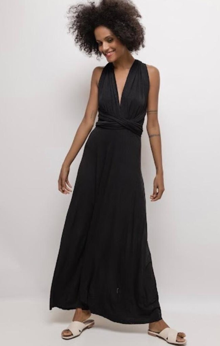 Paris ERMD 1781 Black Maxi Dress