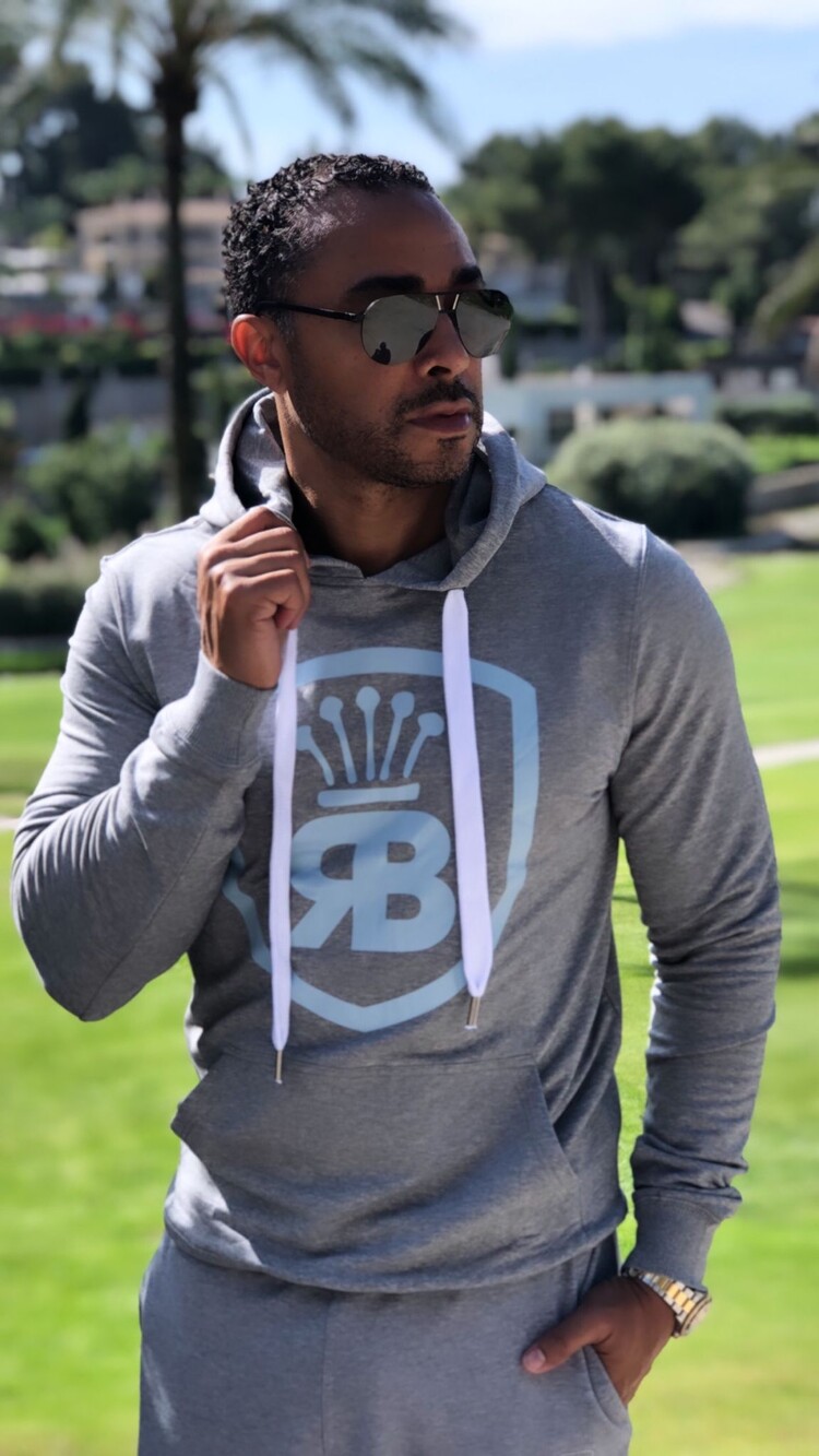 Robeaux Robeaux Hoodie Grey W/Light Blue