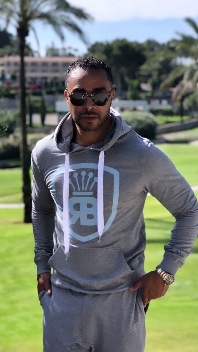 Robeaux Robeaux Hoodie Grey W/Light Blue