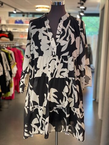 Paris Dress Romantic Print -Black