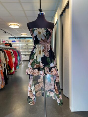 Paris Dress Floral Black 623 *ONE SIZE