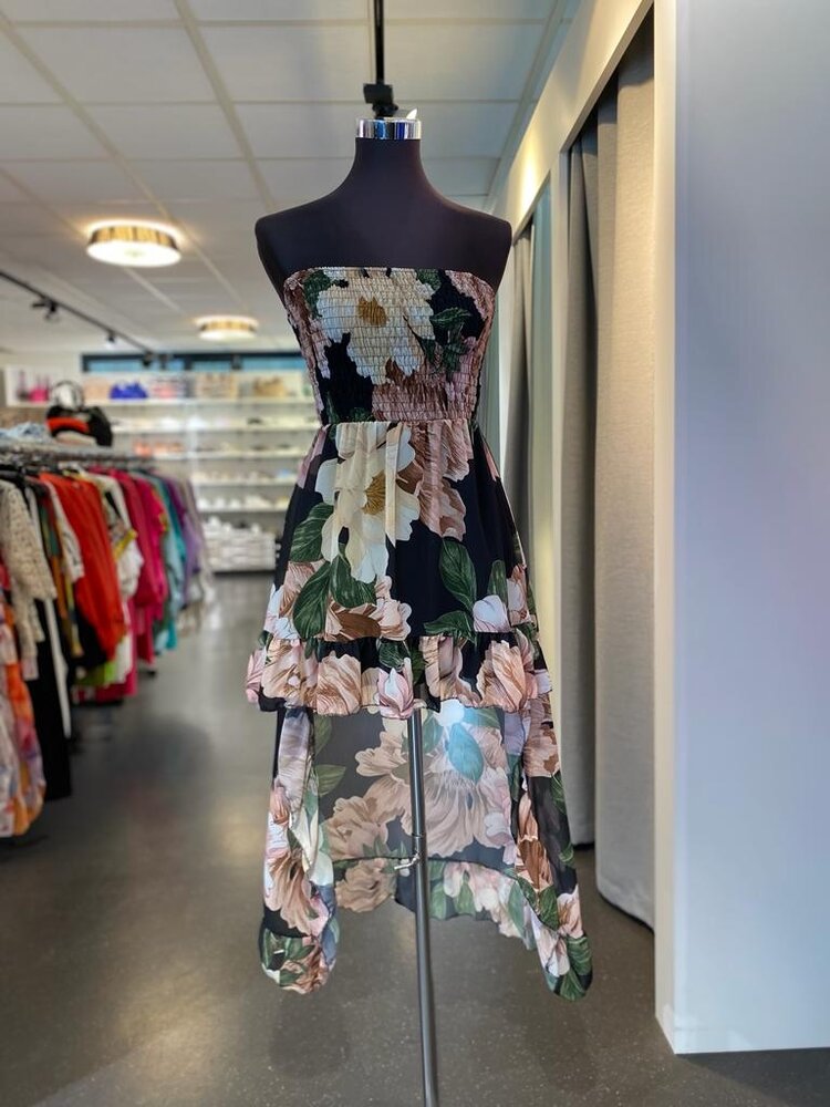 Paris Dress Floral Black 623