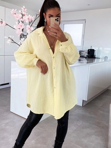 Paris Muslin Blouse- Yellow *ONE SIZE