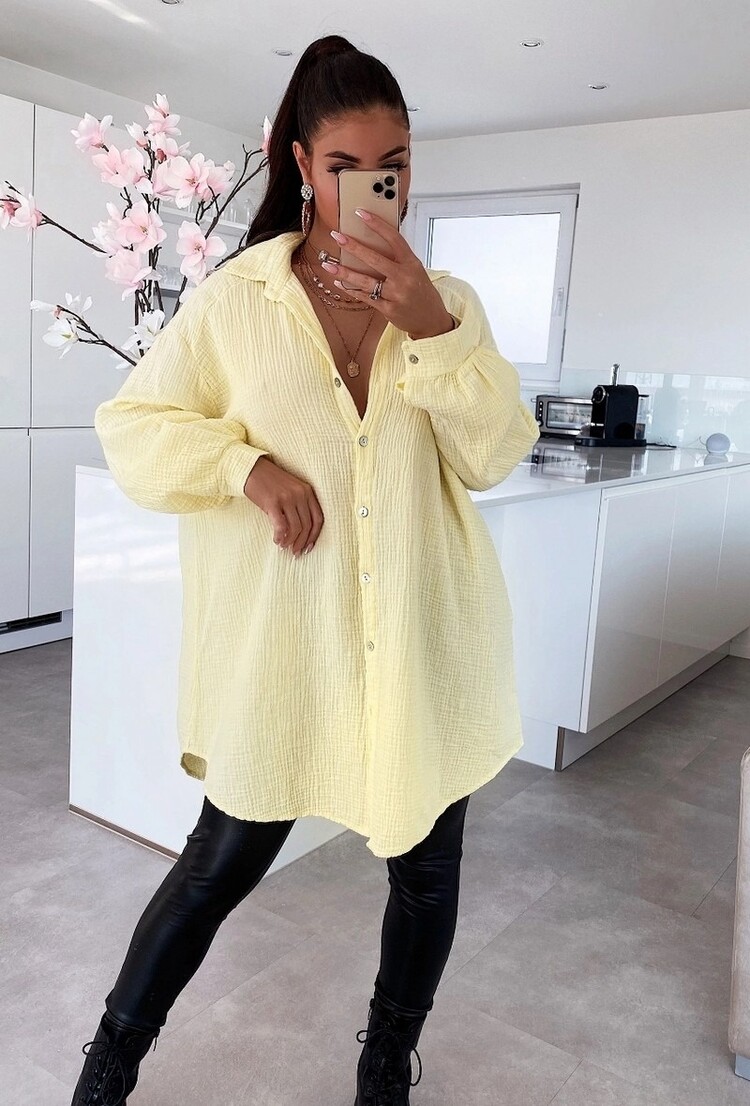 Paris Muslin Blouse- Yellow *ONE SIZE