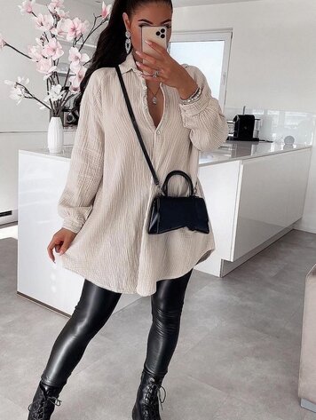 Paris Muslin Blouse- BEIGE *ONE SIZE