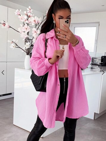 Paris Muslin Blouse- Pink *ONE SIZE