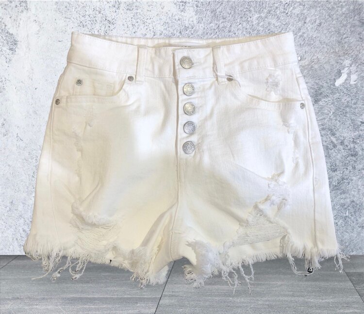 USA High Rise Short ESP3402 -White