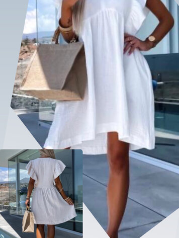 Paris Muslin Dress -White *ONE SIZE
