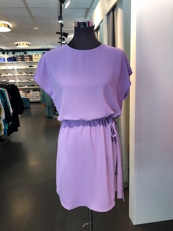 USA Cap Sleeve Self Draw Dress OD113378- Lavender