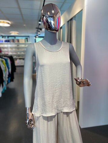 USA Scoop Neck Tank Top VT114122-Papyrus