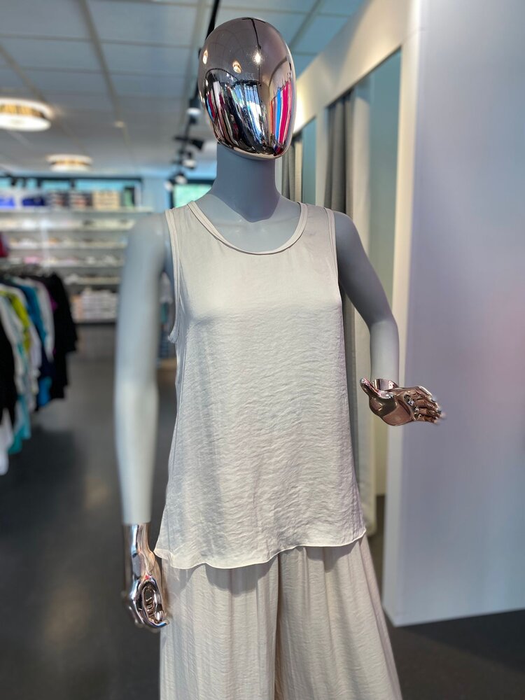 USA Scoop Neck Tank Top VT114122-Papyrus