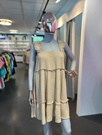 Paris Authentic Muslin Dress R6273- Biege *ONE SIZE