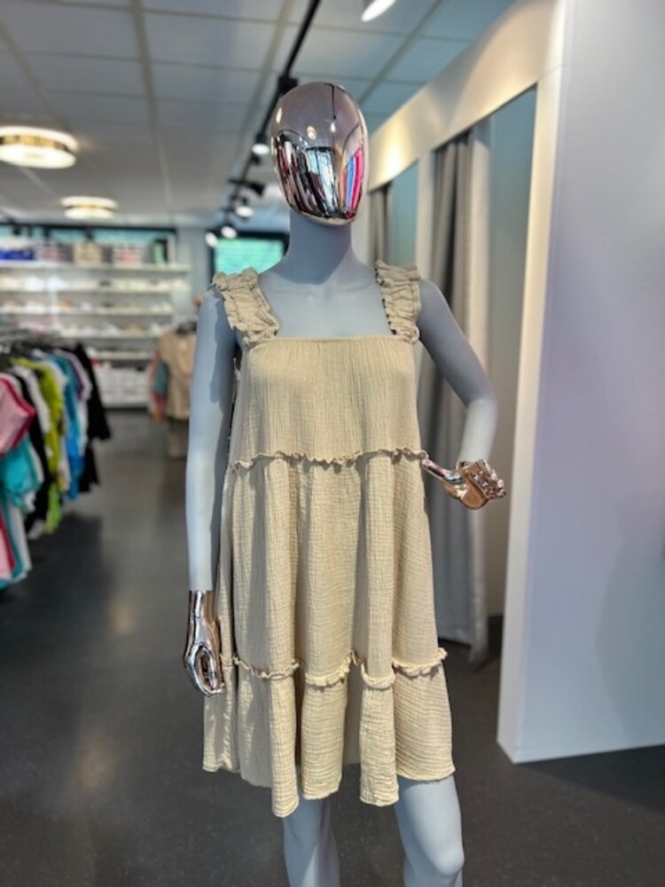 Paris Authentic Muslin Dress R6273- Biege *ONE SIZE