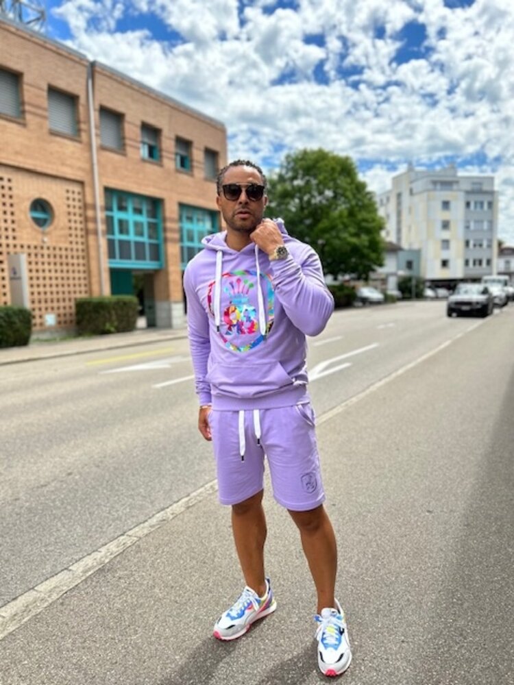 Robeaux Robeaux Hoodie Lilac- Multi color logo