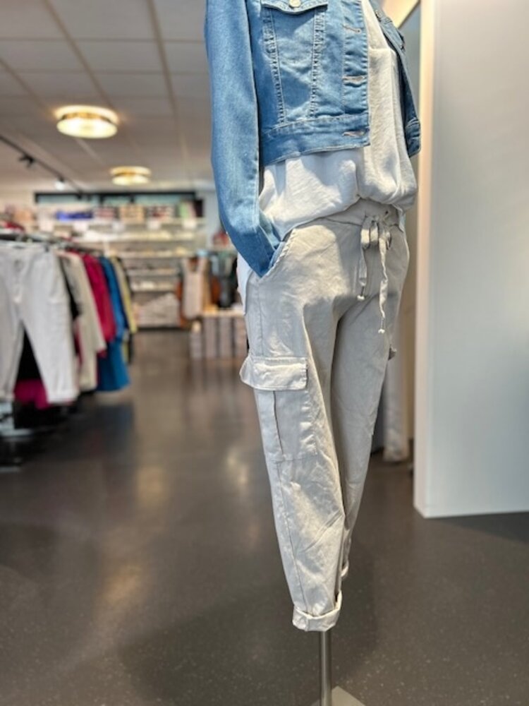 Paris Cargo Joggers- Beige  *ONE SIZE