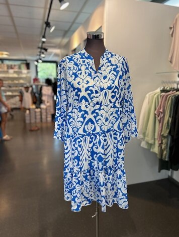 Paris Dress Romantic Print -  Royal Blue *ONE SIZE