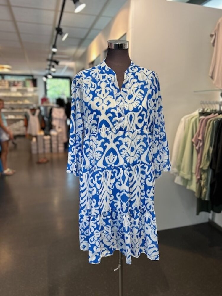 Paris Dress Romantic Print -  Royal Blue *ONE SIZE