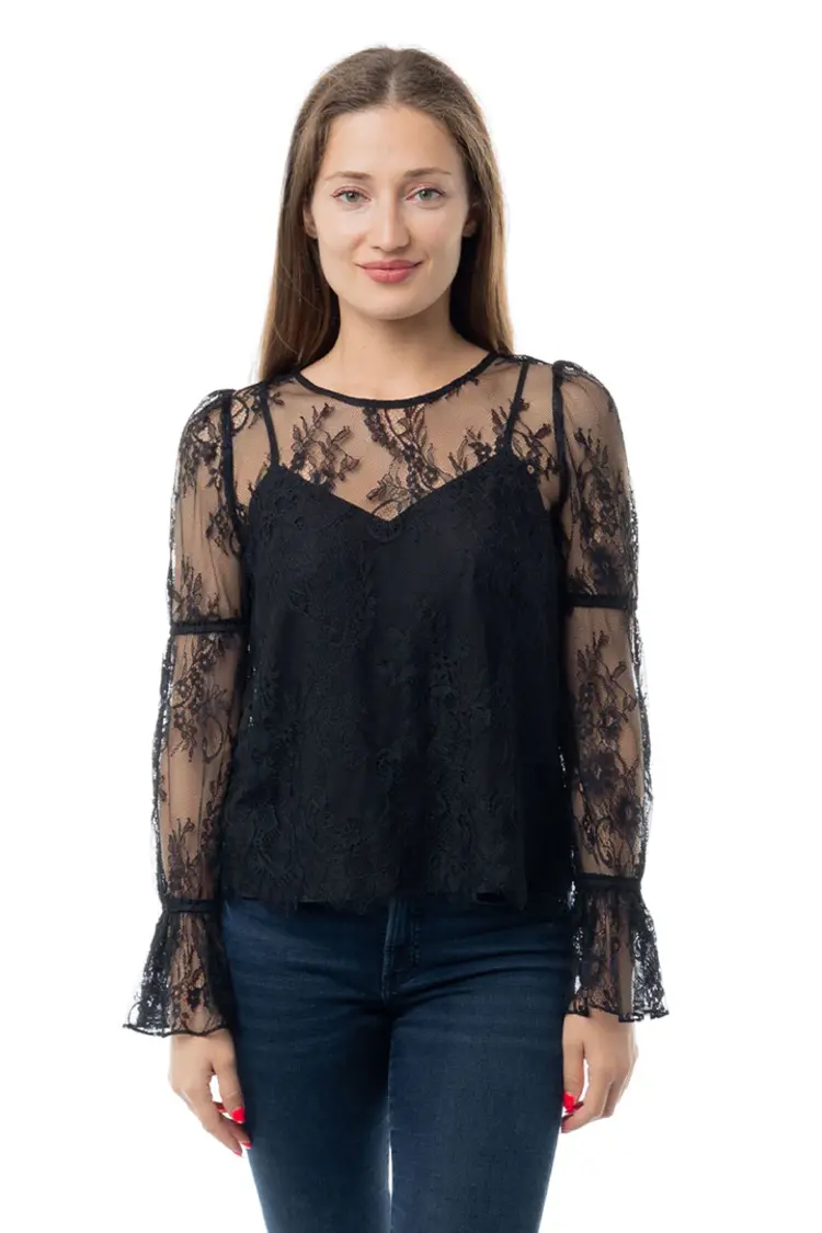 USA Lace Top- GB119005-Black