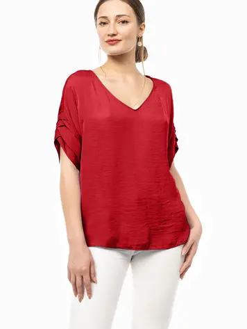 USA Top-RB117400-Scarlet