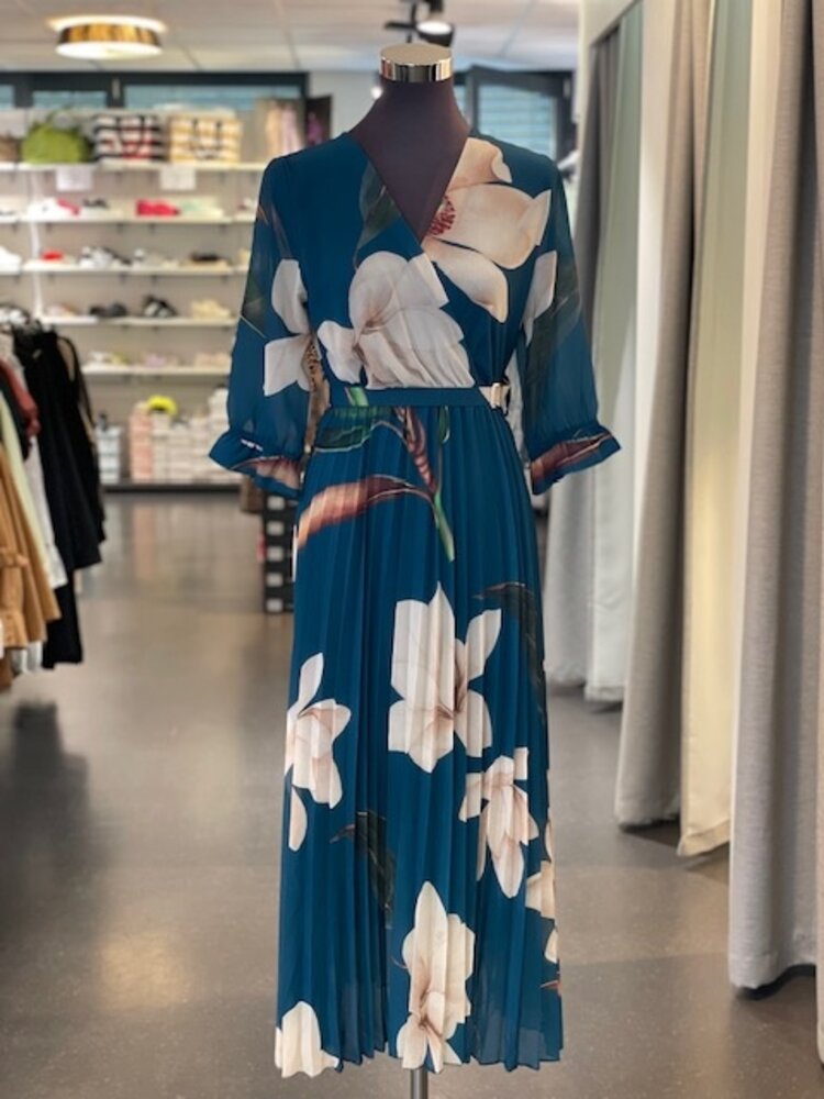 Paris Plissee Dress- Teal