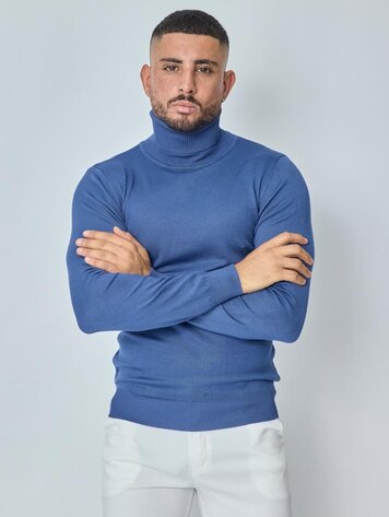 Paris Turtleneck- Steel Blue