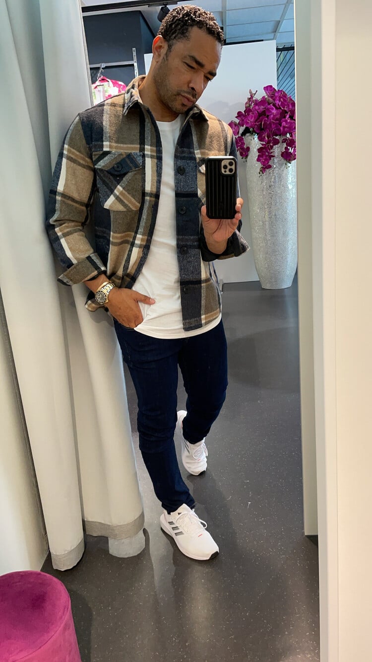 Paris Flannel Jacket - Beige/Black