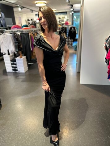 USA Black Perl Dress-9629SP