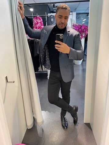 Robeaux RB Blazer- Blue/Grey- Italian Silk 867/2