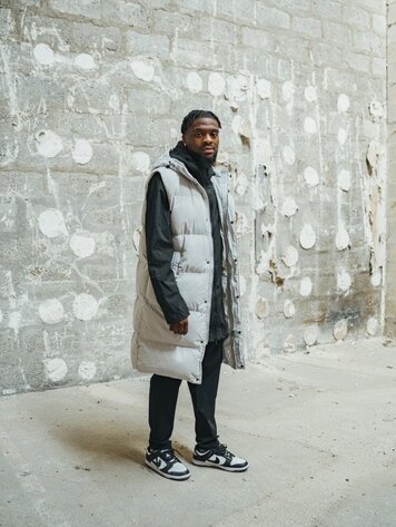 Paris Long Down Vest - White BM2077