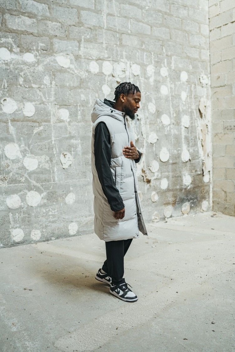 Paris Long Down Vest - White BM2077