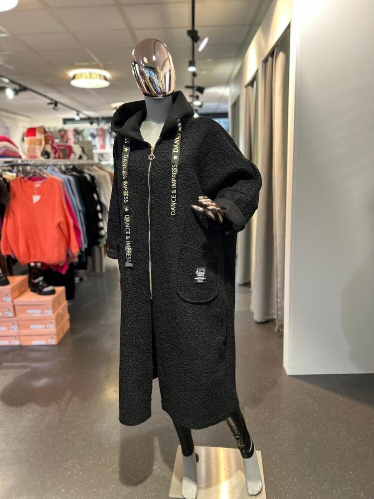 Germany Star Teddy Bear Jacket Long-Black