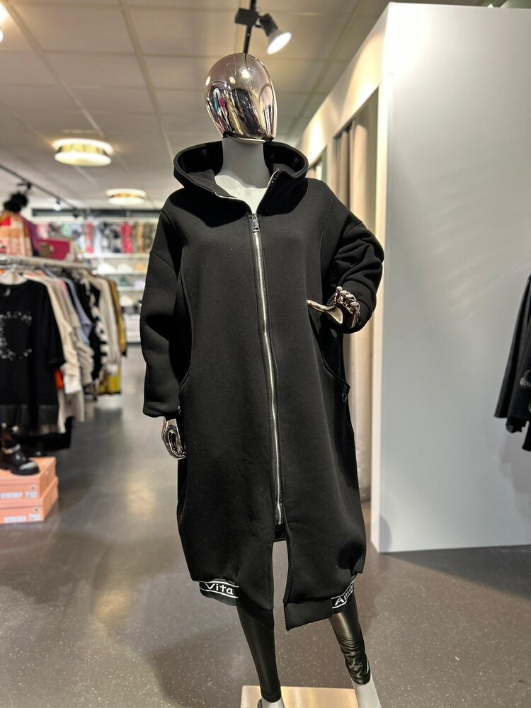 Germany Long Zip Hoodie - Always Be Kind- Black