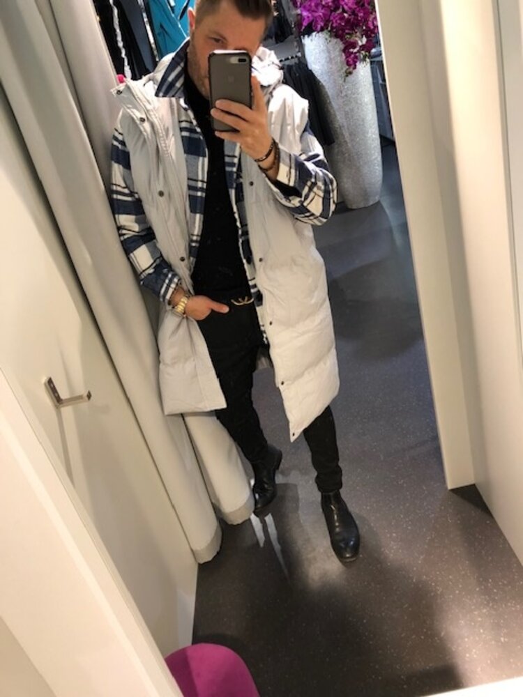 Paris Flannel Jacket-Blue & White