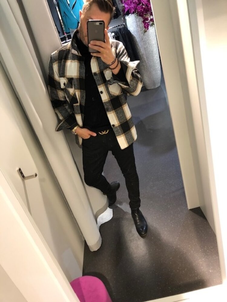 Paris Flannel Jacket- Black,Beige,White