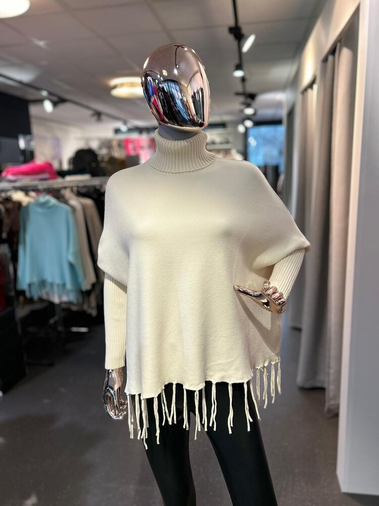 Paris Fringe Sweater Eggnog-9063