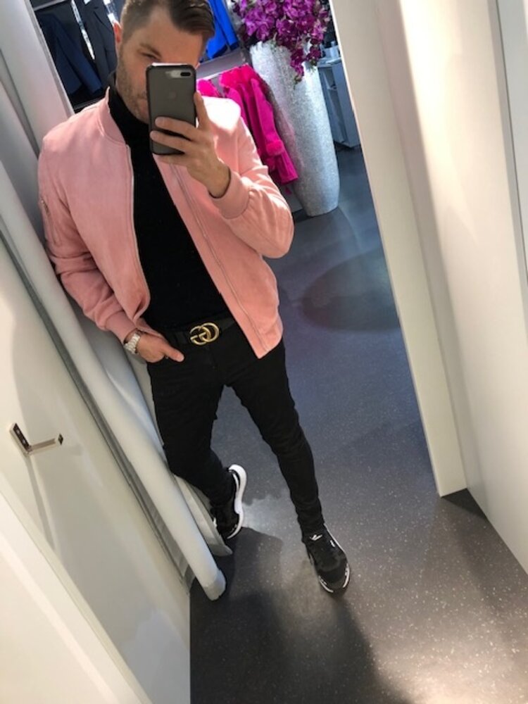 Paris Faux Suede Jacket -Pink Berry BB003-1